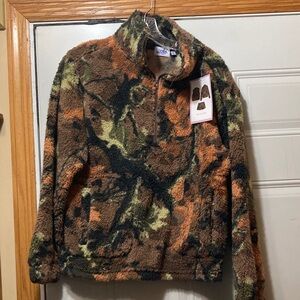Camouflage Fleece Pullover XS NWT